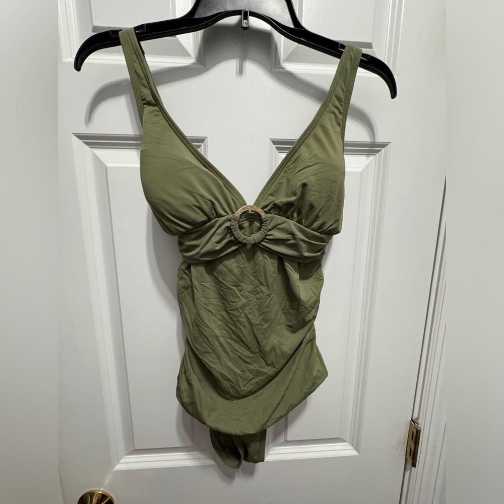 Michael Kors size 6 one piece green swimsuit